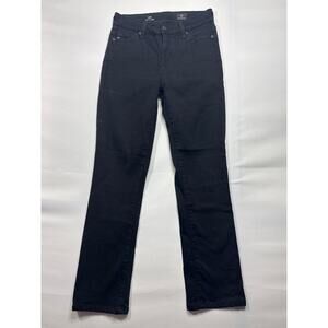 Adriano Goldschmied Womens Mari High Rise Straight Black Denim Jeans 25R (25x26)